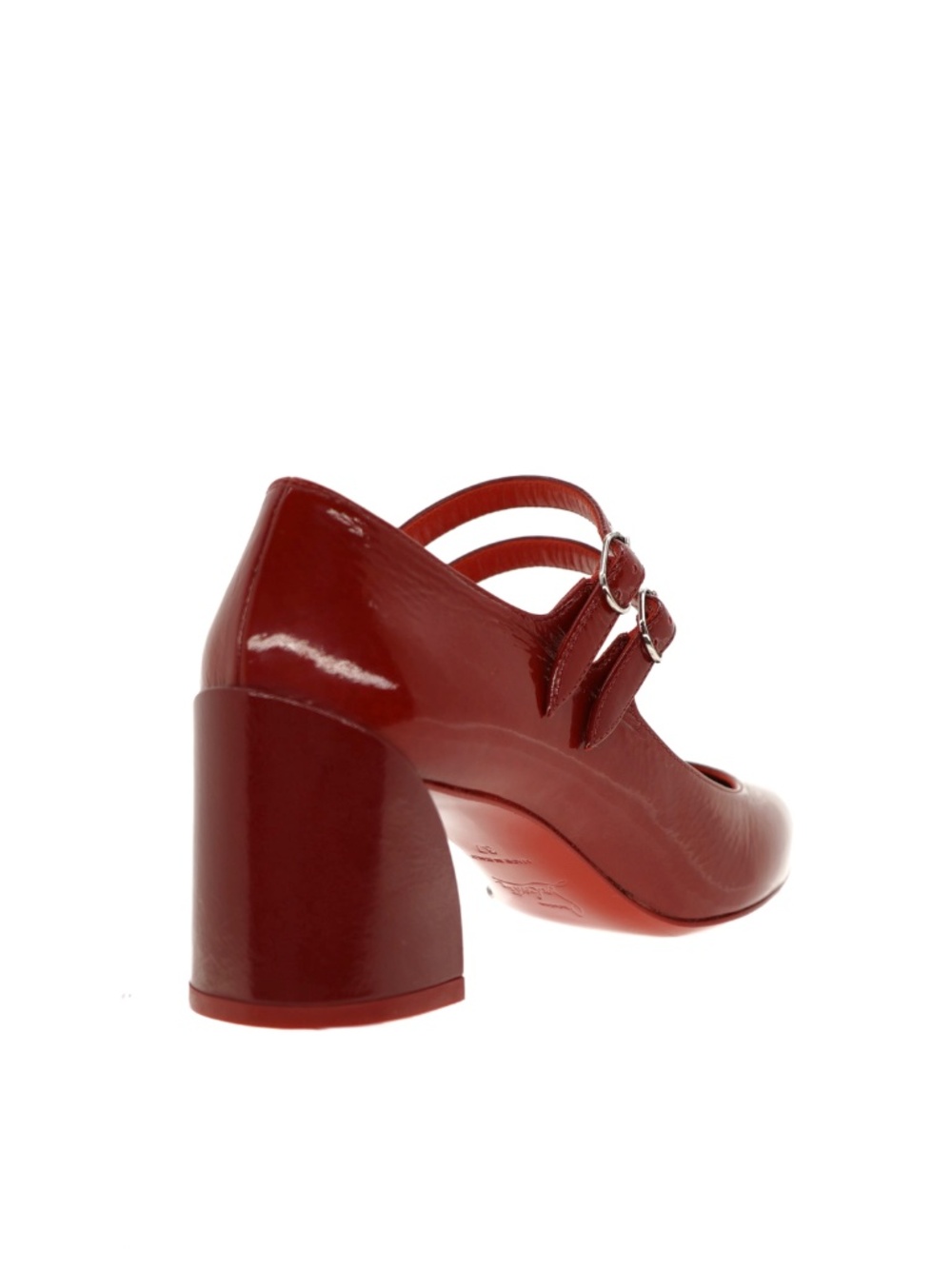 Christian Louboutin Miss Jane 55 Crinkled Red Leather Size 37 New - Picture 5 of 9